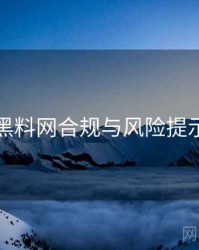 黑料网合规与风险提示