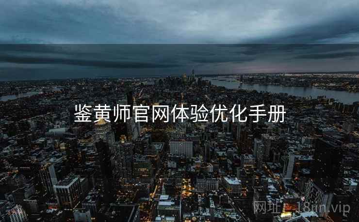 鉴黄师官网体验优化手册
