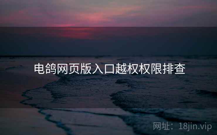 电鸽网页版入口越权权限排查