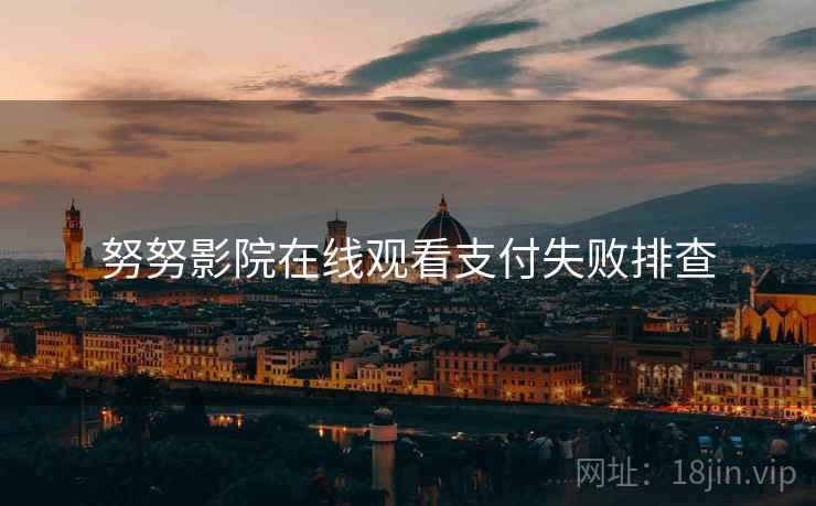 努努影院在线观看支付失败排查