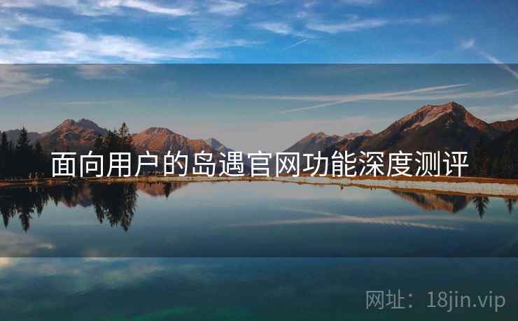 面向用户的岛遇官网功能深度测评