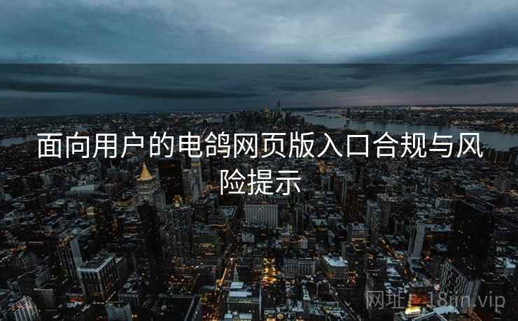 面向用户的电鸽网页版入口合规与风险提示