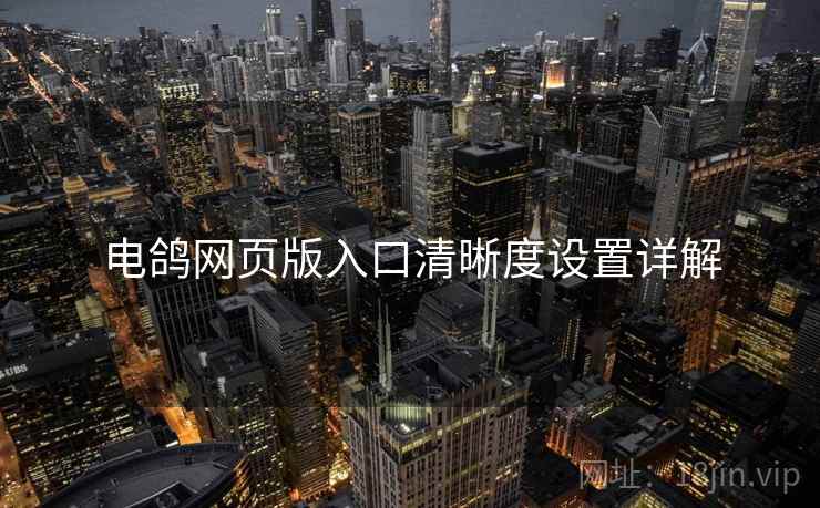电鸽网页版入口清晰度设置详解