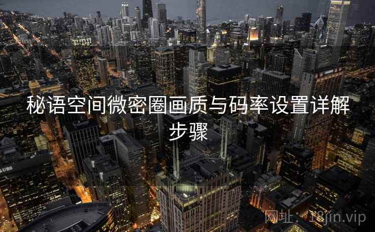 秘语空间微密圈画质与码率设置详解步骤